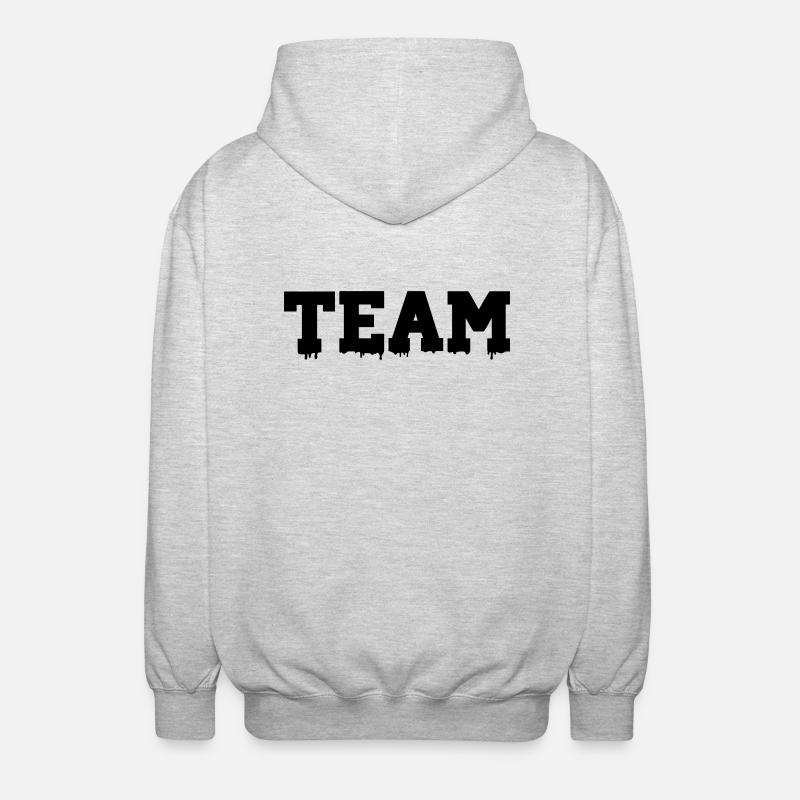 équipe - Veste à capuche unisexe - gris clair chiné