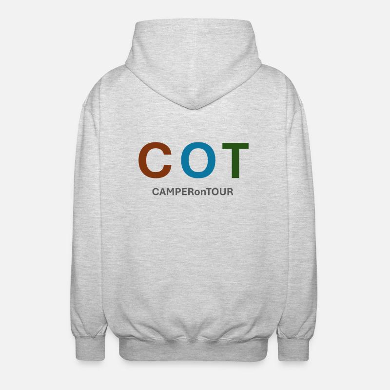 CAMPERonTOUR - Unisex Kapuzenjacke - Hellgrau meliert