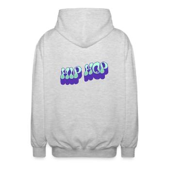 Hip Hop - Veste à capuche unisexe - gris clair chiné - Dos - AI Model Male 185 light (185cm)