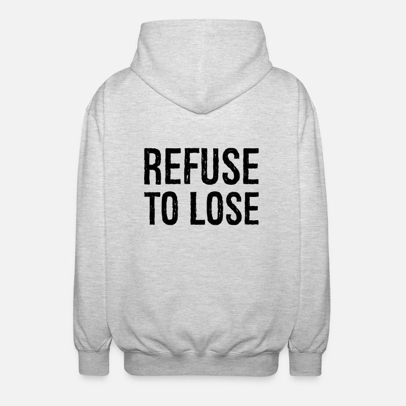 Refuser de perdre - Veste à capuche unisexe - gris clair chiné
