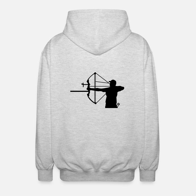 single men torso compound - Unisex Hooded Jacket - light heather grey