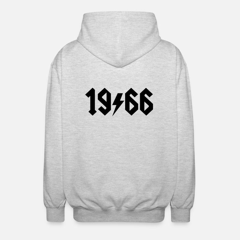 1966 - Veste à capuche unisexe - gris clair chiné