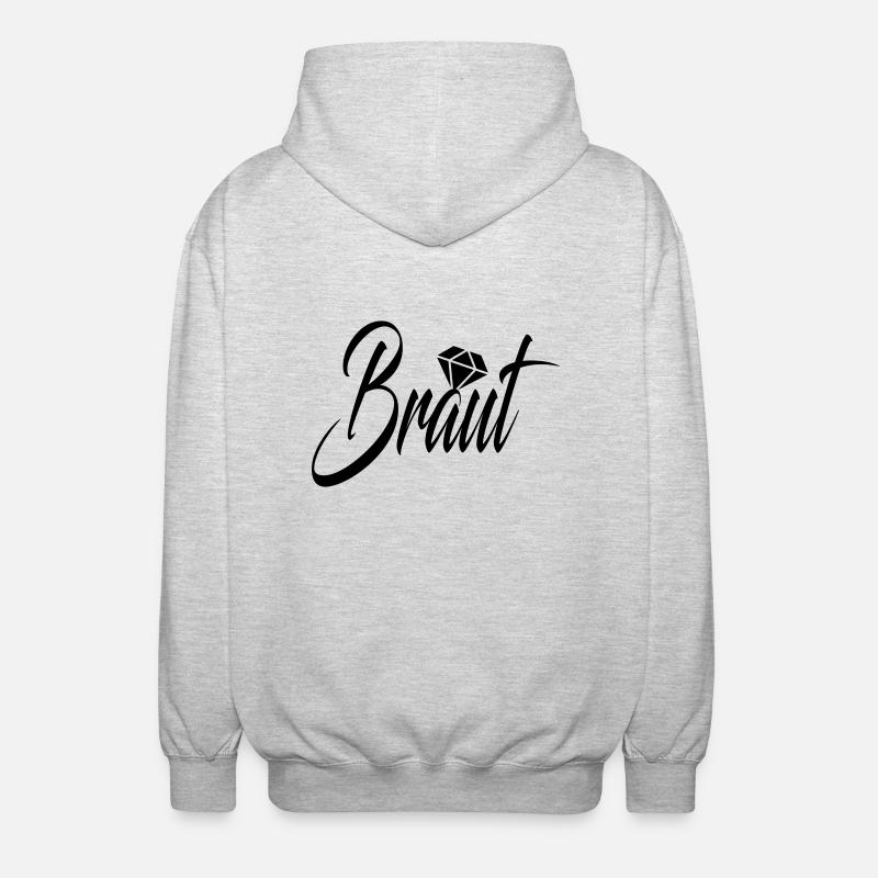 Braut Diamant - Unisex Kapuzenjacke - Hellgrau meliert