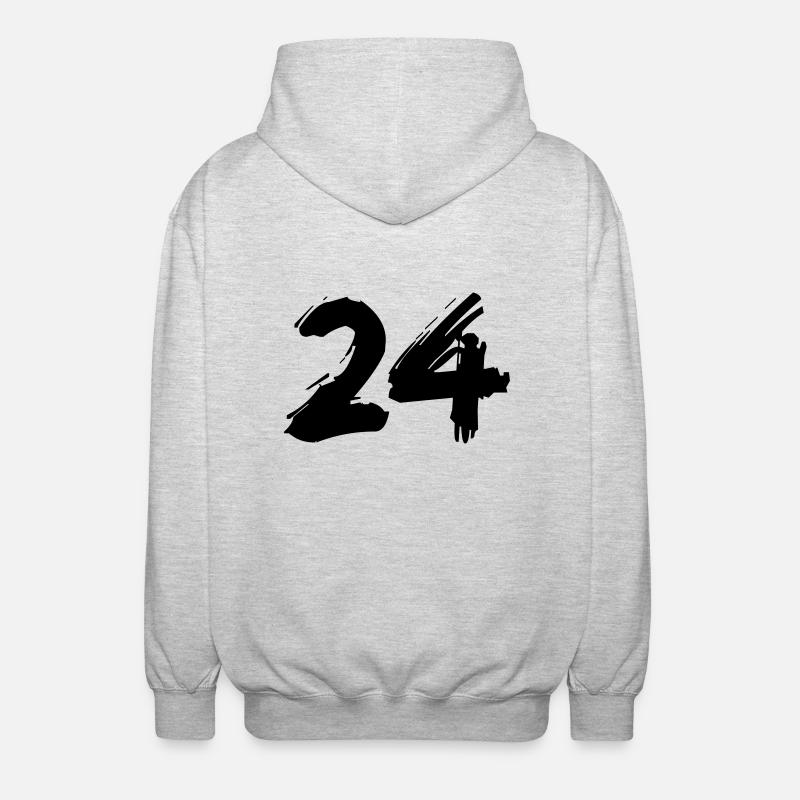 Brushed 24 - Unisex Kapuzenjacke - Hellgrau meliert
