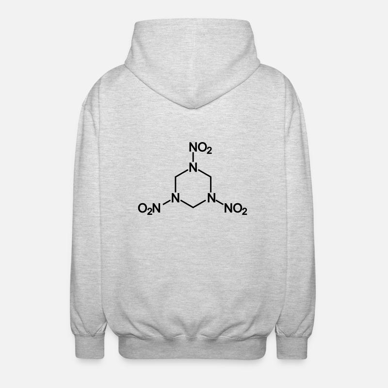 C4 explosifs RDX - Veste à capuche unisexe - gris clair chiné