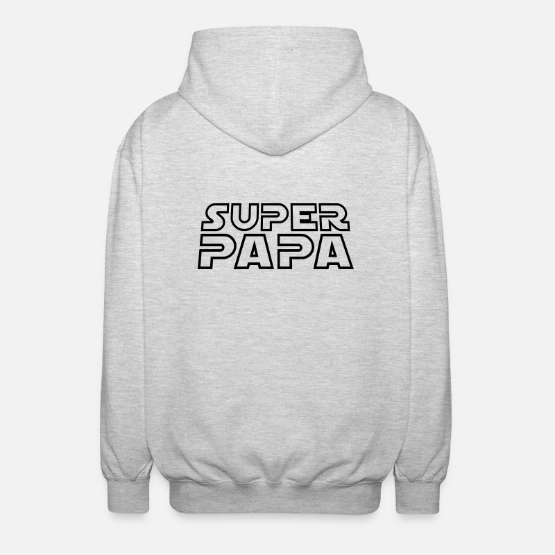 SUPER PAPA conception SWO - Veste à capuche unisexe - gris clair chiné