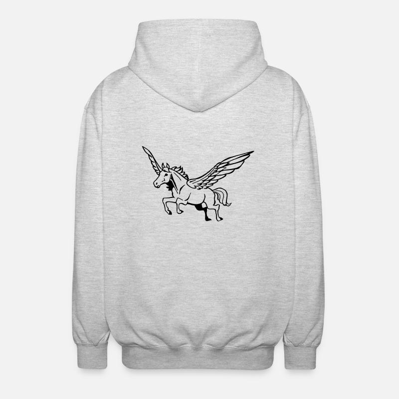 Pégase - Veste à capuche unisexe - gris clair chiné