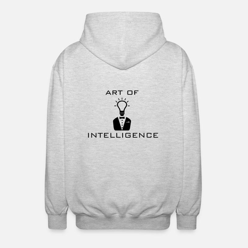 KUNST von Intelligent - Unisex Kapuzenjacke - Hellgrau meliert