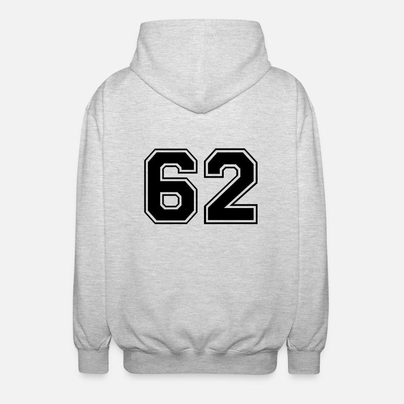 62 - Veste à capuche unisexe - gris clair chiné