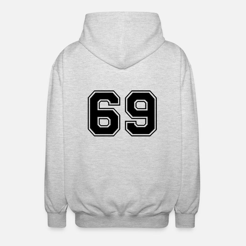 69 - Veste à capuche unisexe - gris clair chiné