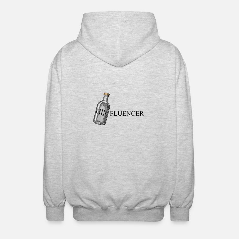 GINfluencer ( Gin Tonic) Poster - Unisex Kapuzenjacke - Hellgrau meliert