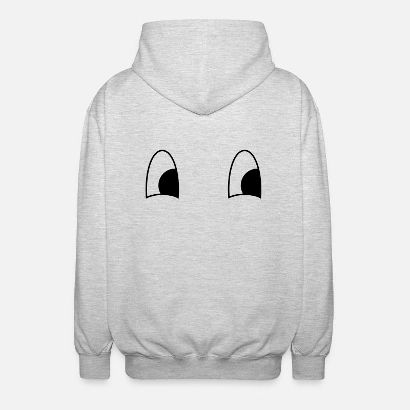 Verlegener Blick - Unisex Kapuzenjacke - Hellgrau meliert
