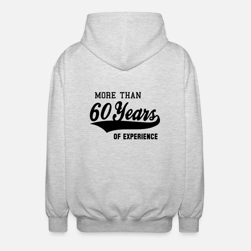 PLUS DE 60 ANS D'EXPERIENCE - Veste à capuche unisexe - gris clair chiné