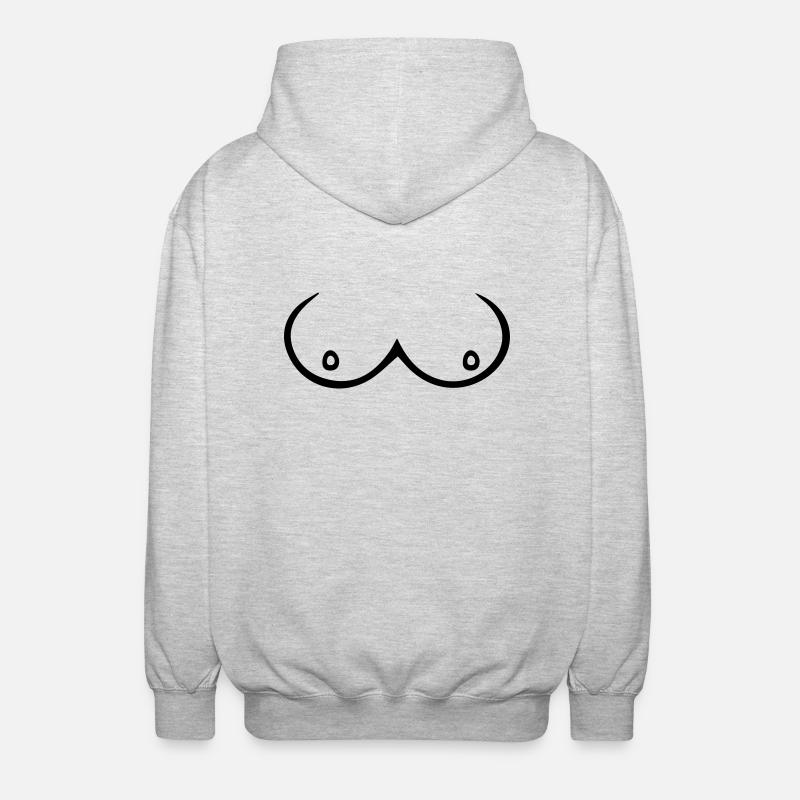 boobs - Veste à capuche unisexe - gris clair chiné