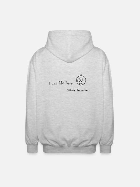 cake lover - Unisex Hooded Jacket - light heather grey