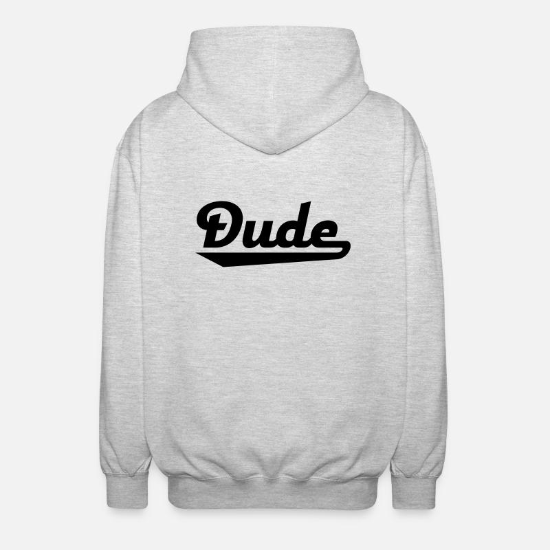 dude - Unisex Kapuzenjacke - Hellgrau meliert