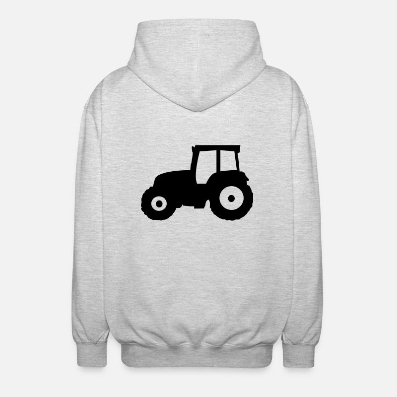 traktor - Unisex Kapuzenjacke - Hellgrau meliert