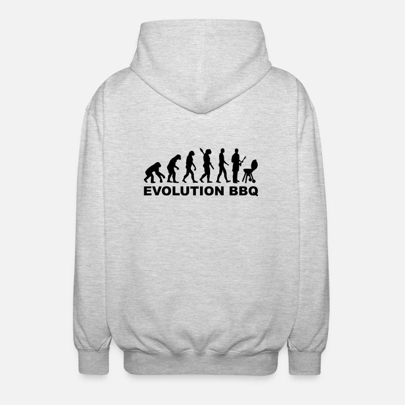 Evolution BBQ - Unisex Hooded Jacket - light heather grey