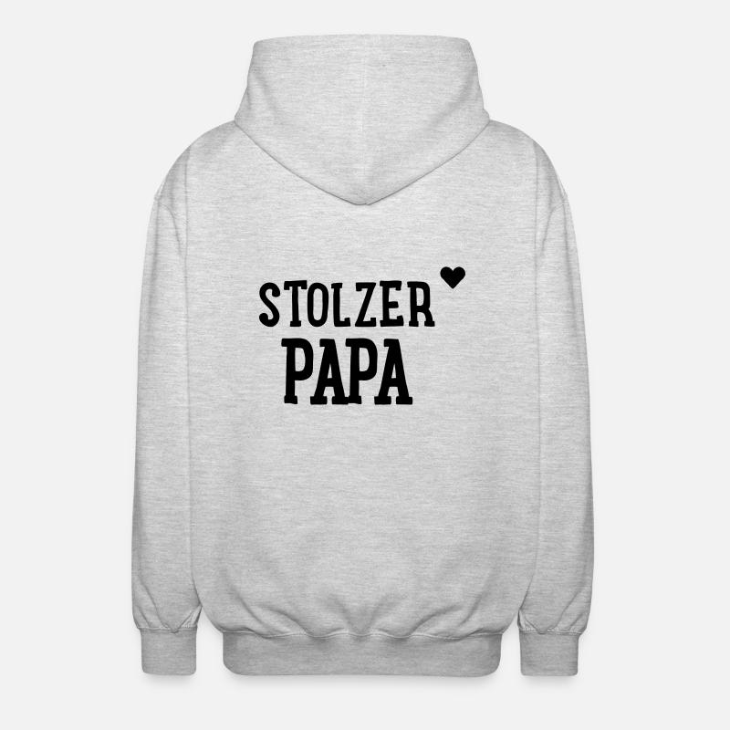 Stolzer Papa - Unisex Kapuzenjacke - Hellgrau meliert