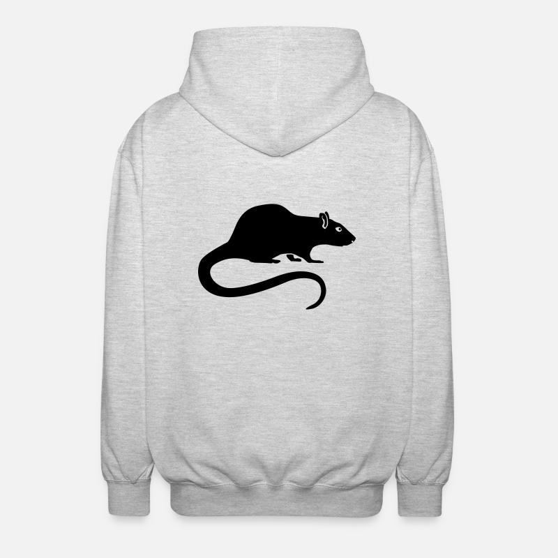 Rat - Veste à capuche unisexe - gris clair chiné