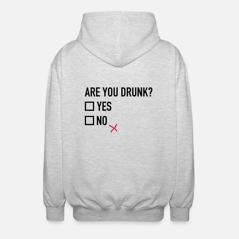 Are you drunk? - Unisex Kapuzenjacke - Hellgrau meliert