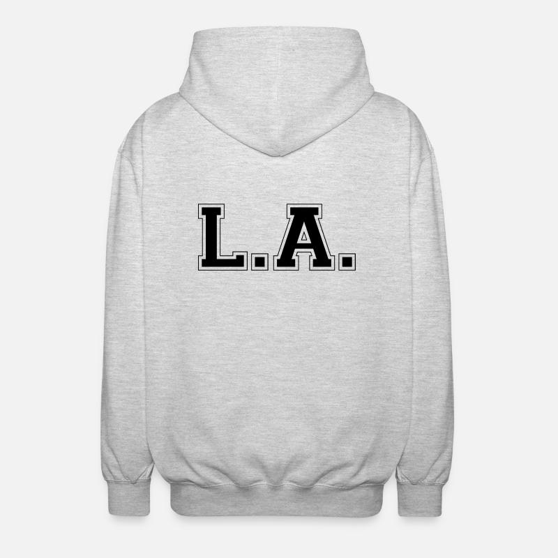 LA - Los Angeles - Veste à capuche unisexe - gris clair chiné