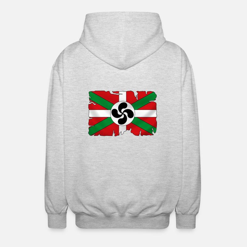 Drapeau Basque - Veste à capuche unisexe - gris clair chiné