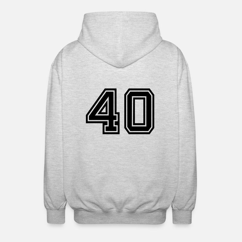 40 - Unisex Kapuzenjacke - Hellgrau meliert
