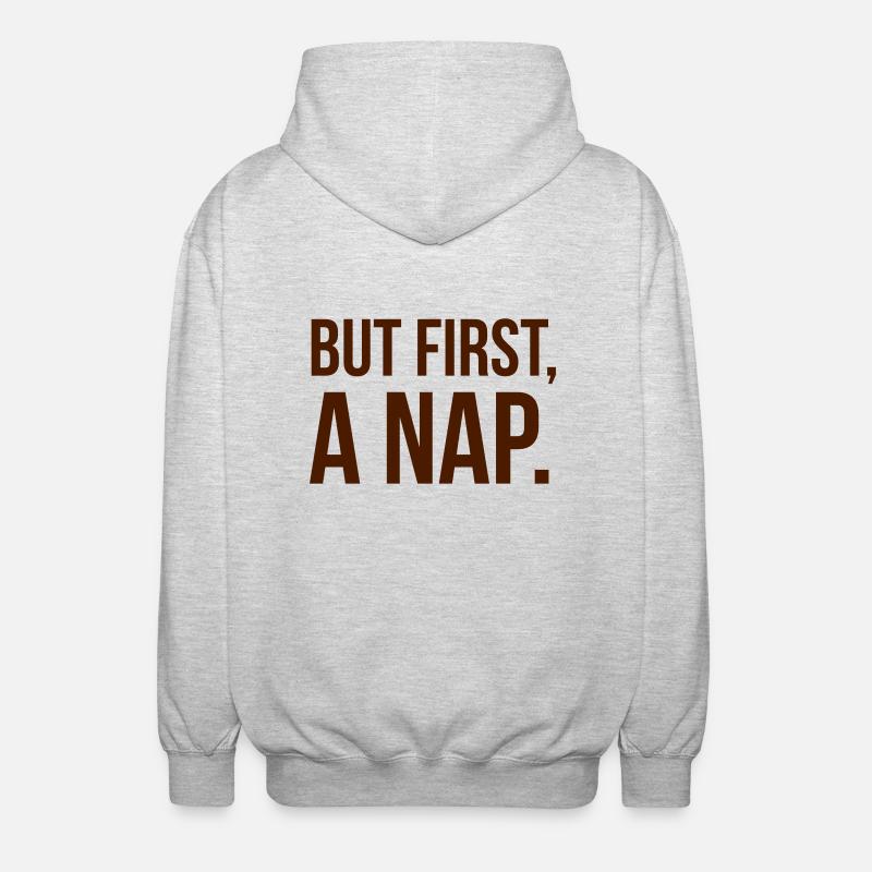 But first a NAP - Unisex Hooded Jacket - light heather grey
