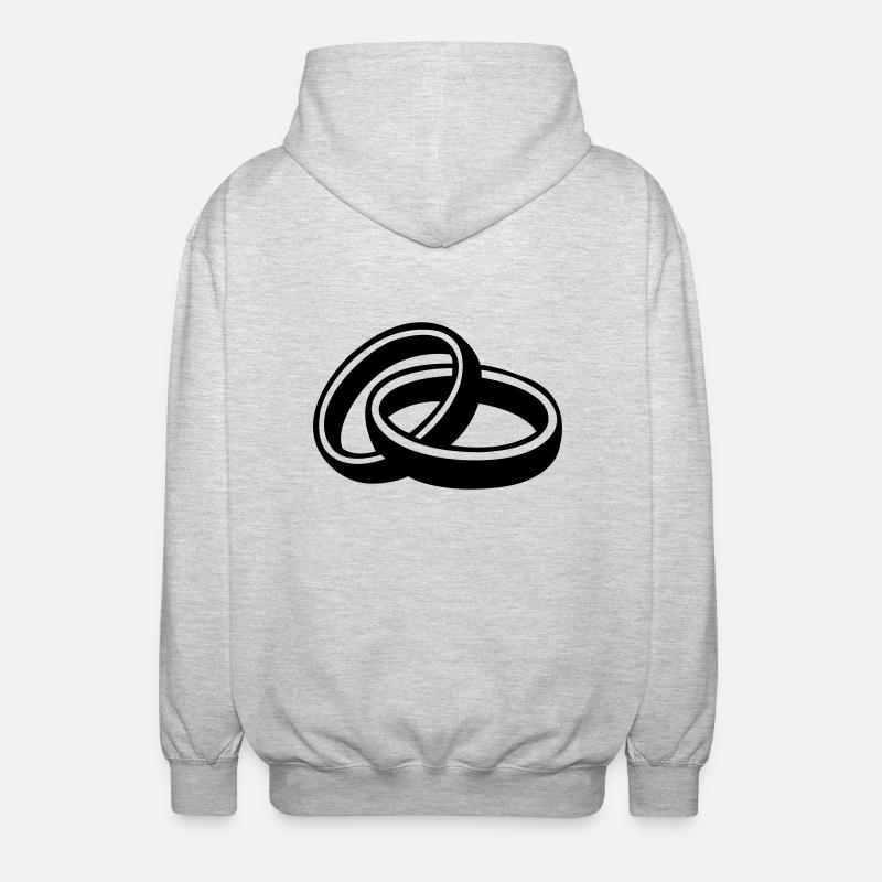 eheringe_01 - Unisex Kapuzenjacke - Hellgrau meliert