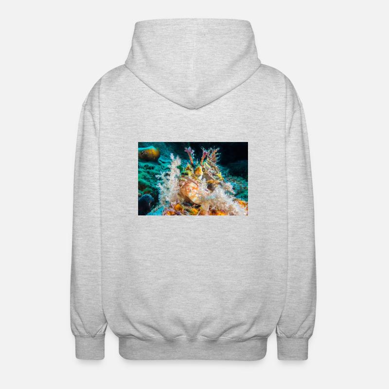 Scorpionfisch - Unisex Kapuzenjacke - Hellgrau meliert