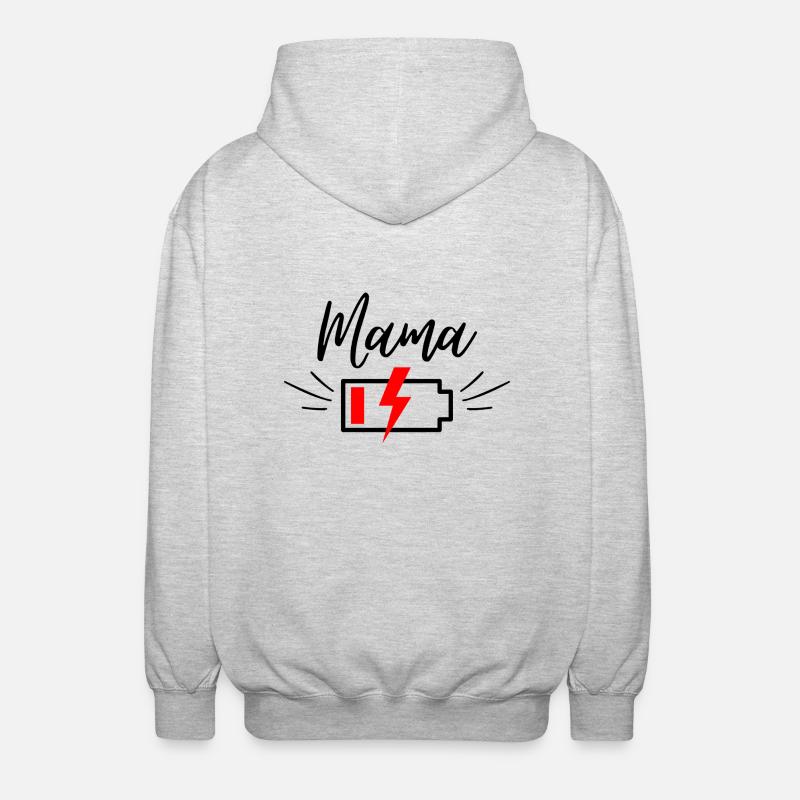 Mama Power Empty (black) - Unisex Kapuzenjacke - Hellgrau meliert