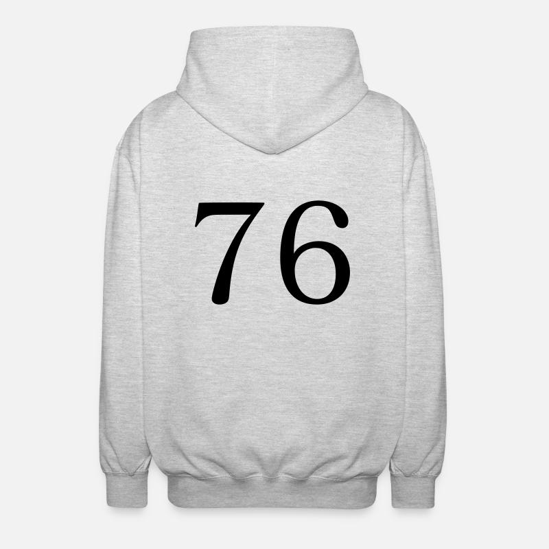 76 - Veste à capuche unisexe - gris clair chiné