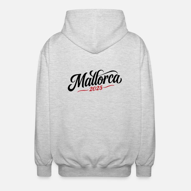 Mallorca 2025 - Unisex Kapuzenjacke - Hellgrau meliert