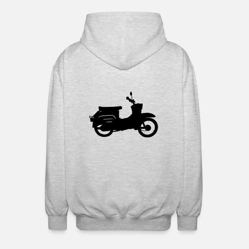 Swallow silhouette - Unisex Hooded Jacket - light heather grey