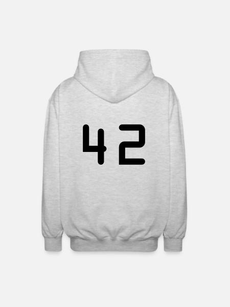 42 - Unisex Kapuzenjacke - Hellgrau meliert