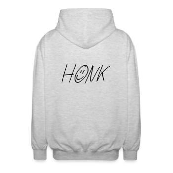 Der original HONK - Unisex Kapuzenjacke - Hellgrau meliert - Hinten - AI Model Male 185 light (185cm)