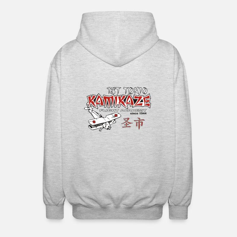 Kamikaze - Unisex Kapuzenjacke - Hellgrau meliert