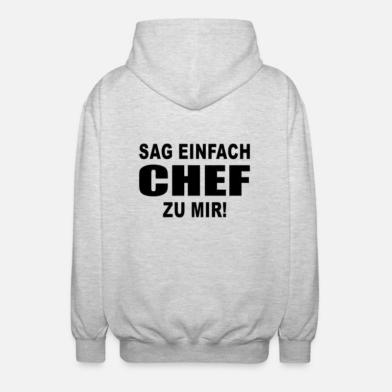 chef boss - Unisex Kapuzenjacke - Hellgrau meliert