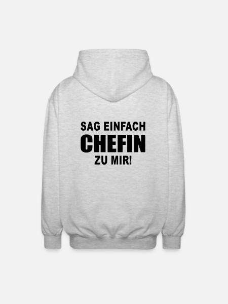 chefin - Unisex Kapuzenjacke - Hellgrau meliert