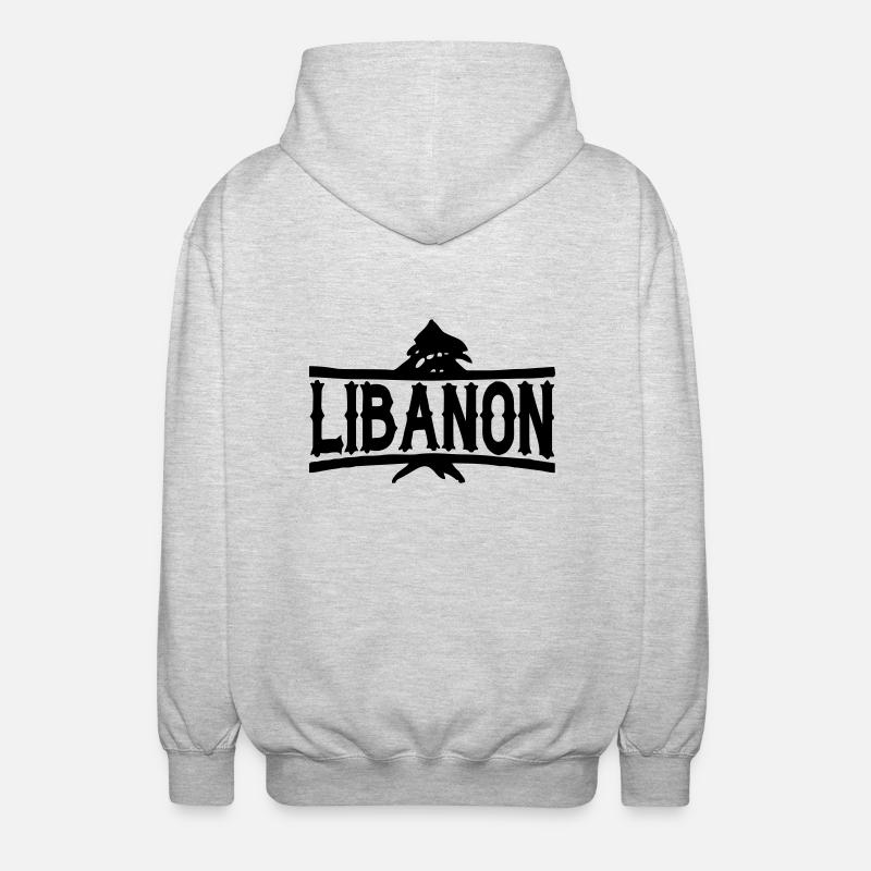 Libanon - Unisex Kapuzenjacke - Hellgrau meliert