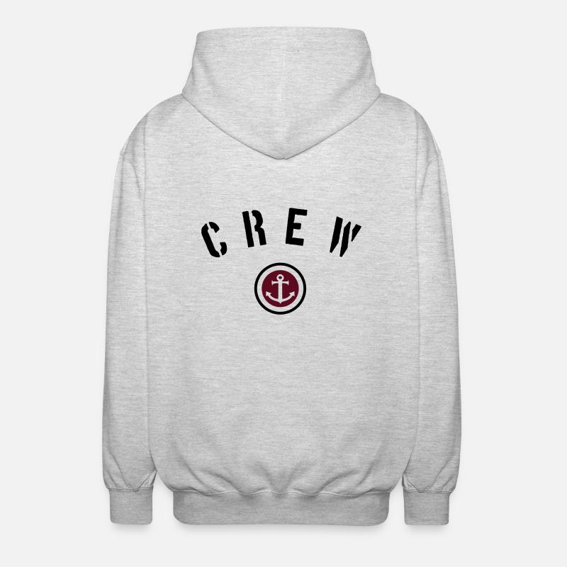 crew - Unisex Kapuzenjacke - Hellgrau meliert