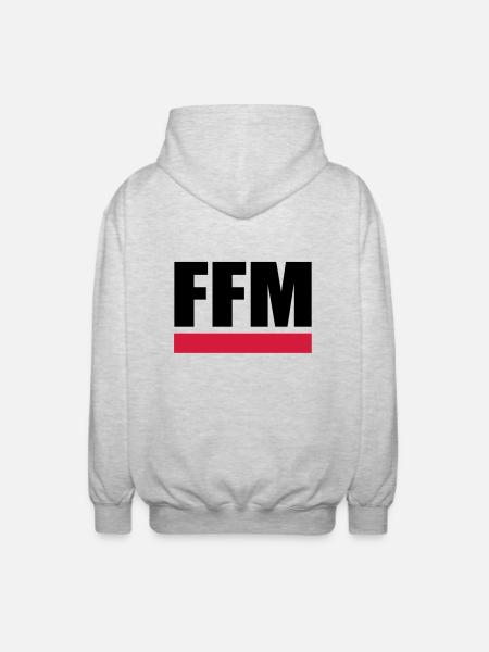 FFM - Frankfurt am Main - Unisex Kapuzenjacke - Hellgrau meliert