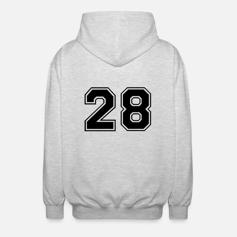 28 - Veste à capuche unisexe - gris clair chiné