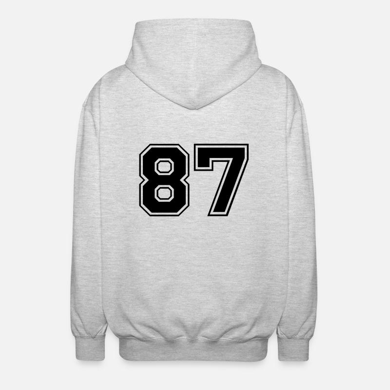 87 - Veste à capuche unisexe - gris clair chiné