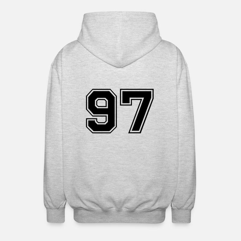 97 - Unisex Kapuzenjacke - Hellgrau meliert
