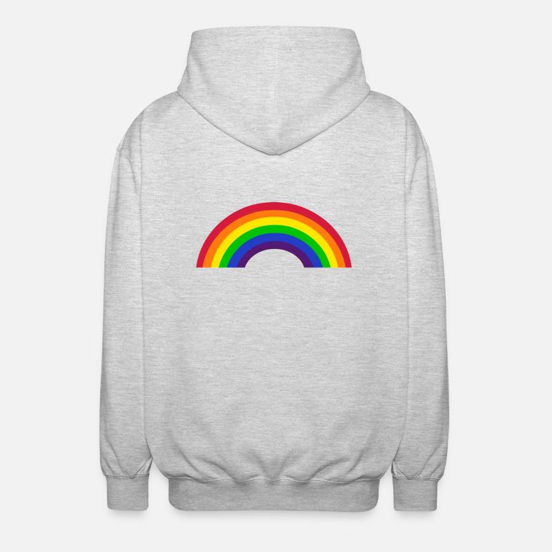 Rainbow arc-en-ciel - Veste à capuche unisexe - gris clair chiné
