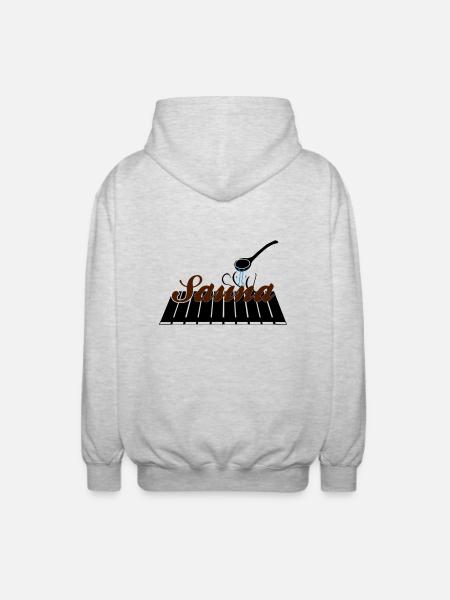 Saunabank - Unisex Kapuzenjacke - Hellgrau meliert