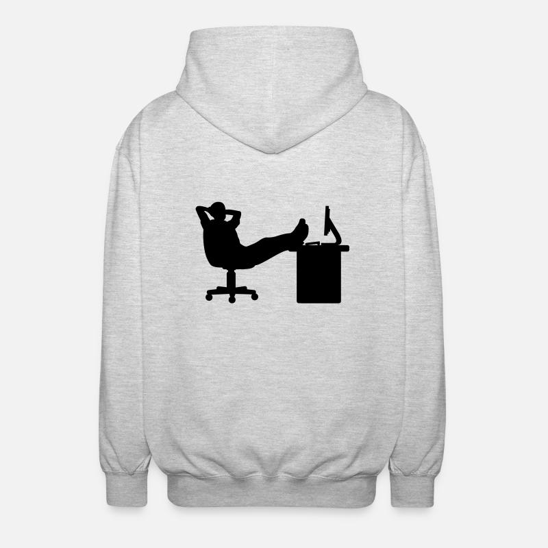 Boss relax - Unisex Kapuzenjacke - Hellgrau meliert