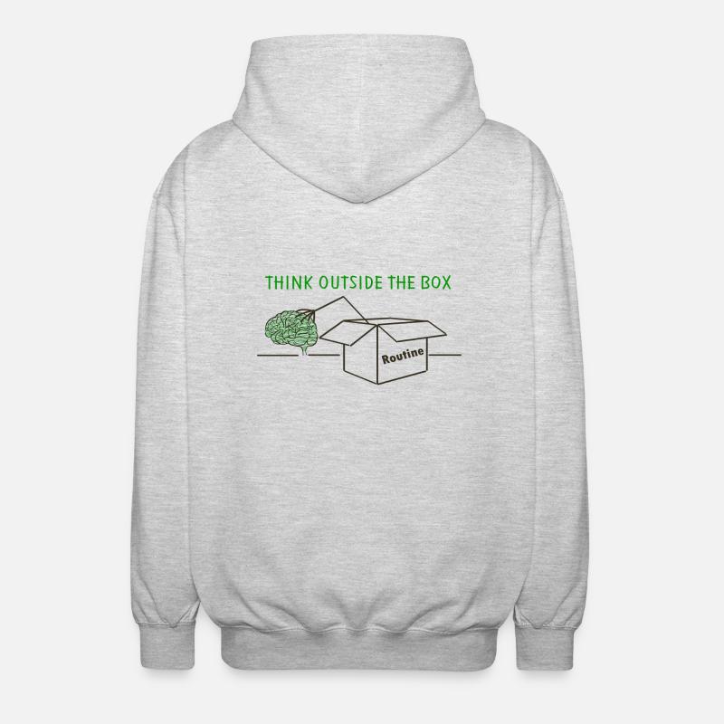 Think Outside The Box - Unisex Kapuzenjacke - Hellgrau meliert